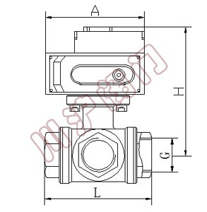 電動三通內(nèi)螺紋球閥 結構圖