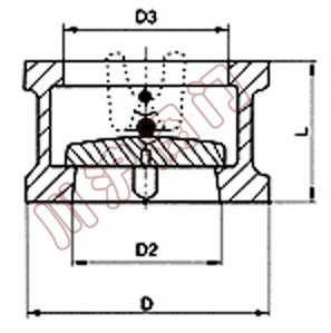 對夾蝶式止回閥結(jié)構(gòu)圖